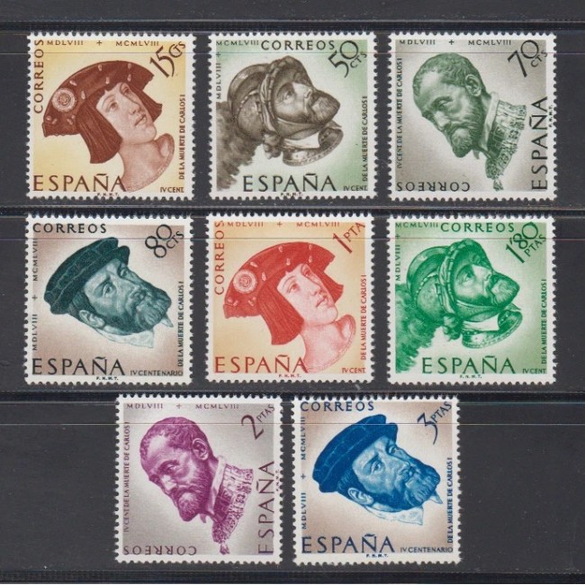 Spania 1958 - Regele Carlos I, personalități, serie neuzata