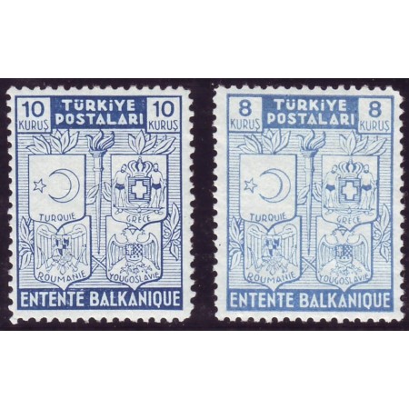 Turcia 1940 - Antanta Balcanica, serie neuzata Turcia 1940 - Antanta Balcanica, serie neuzata