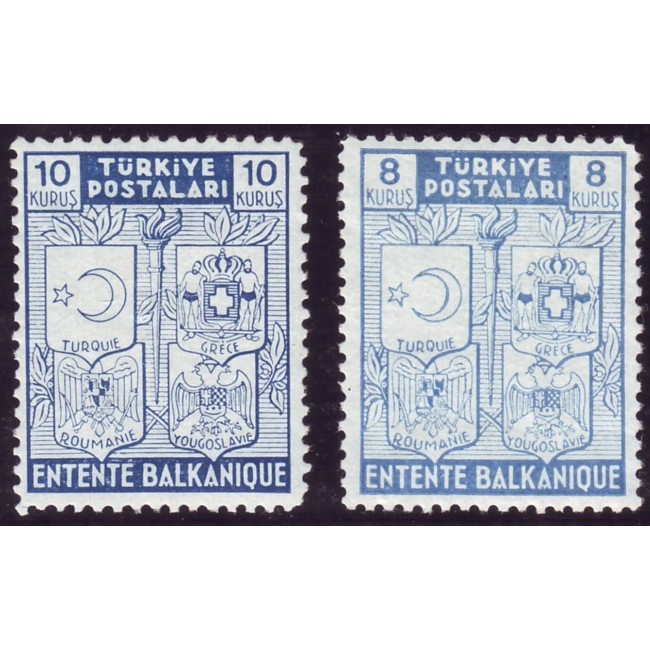 Turcia 1940 - Antanta Balcanica, serie neuzata