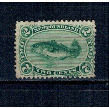 Newfoundland 1866 - 2c, peste, Mi.No.16 nestampilat Newfoundland 1866 - 2c, peste, Mi.No.16 nestampilat