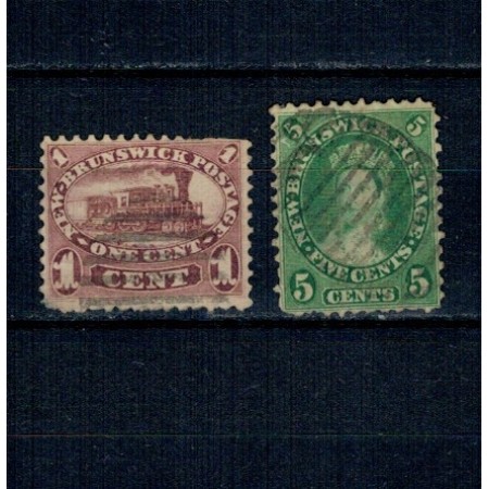 New Brunswick 1863 - Mi.No.1,6 stampilate