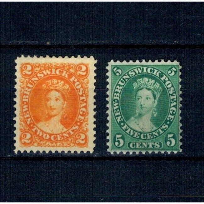New Brunswick 1860 - Mi.No.5-6 nestampilate