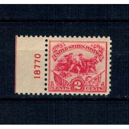 SUA 1926 - Bătălia de la White Plains, neuzat, cu margine, plate number SUA 1926 - Bătălia de la White Plains, neuzat, cu margine, plate number