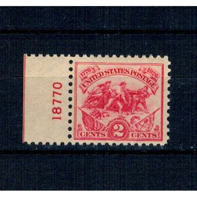 SUA 1926 - Bătălia de la White Plains, neuzat, cu margine, plate number