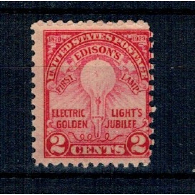 SUA 1929 - Becul Electric, Edison, neuzat