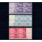 SUA 1949 - Aniversare UPU, posta aeriana, avioane, serie in bloc de 4 neuzat, cu plate number