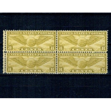 SUA 1932 - Posta Aeriana, 8c, bloc de 4 neuzat SUA 1932 - Posta Aeriana, 8c, bloc de 4 neuzat