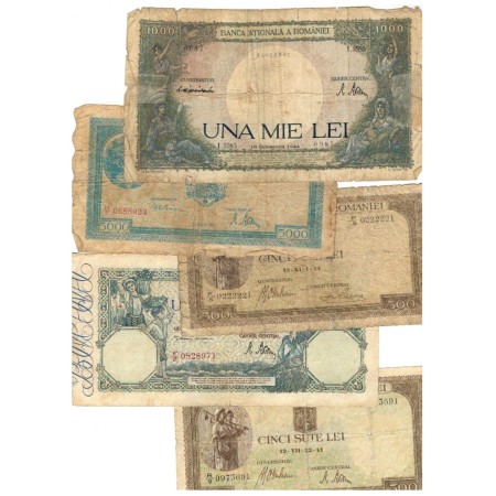 Lot bancnote romanesti vechi, uzate