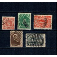 Newfoundland 1887/1896 - Uzuale, Regina Victoria, câine, peste, vapor, serie stampilata
