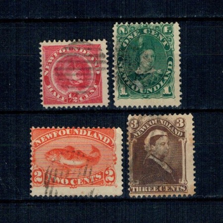 Newfoundland 1887/1896 - Uzuale, serie incompleta stampilata Newfoundland 1887/1896 - Uzuale, serie incompleta stampilata