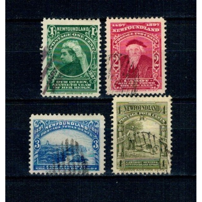 Newfoundland 1897 - Uzuale, Mi.No.44-47 stampilate