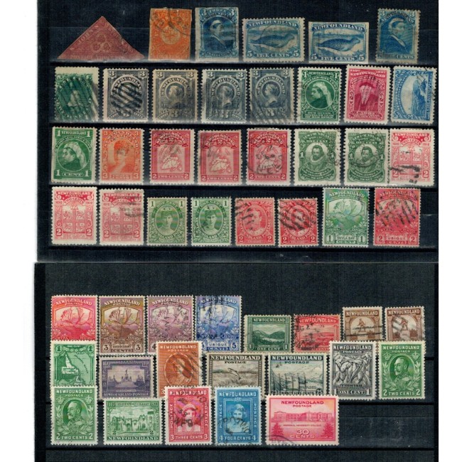Newfoundland - Lot timbre vechi, stampilate