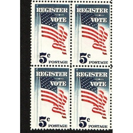 SUA 1964 - Steagul, bloc de 4 neuzat SUA 1964 - Steagul, bloc de 4 neuzat
