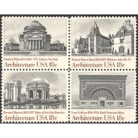 SUA 1981 - Arhitectura, clădiri, serie neuzata SUA 1981 - Arhitectura, clădiri, serie neuzata