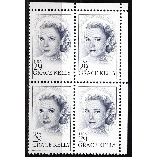 SUA 1993 - Grace Kelly, personalități, bloc de 4 neuzat SUA 1993 - Grace Kelly, personalități, bloc de 4 neuzat