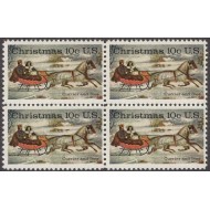 SUA 1974 - Crăciun, bloc de 4 neuzat