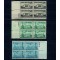 SUA 1947 - Posta Aeriana, vederi, serie in blocuri de 4 neuzate, plate number