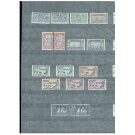 St. Pierre et Miquelon 1909-1963 - Colecție timbre stampilate si neștampilate in clasor St. Pierre et Miquelon 1909-1963 - Colecție timbre stampilate si neștampilate in clasor