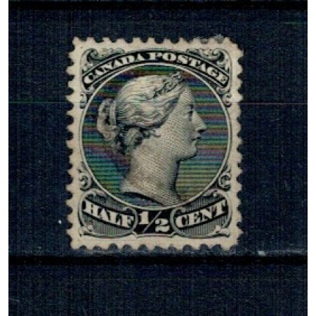 Canada 1868 - Uzual 1/2c Regina Victoria, neștampilat Canada 1868 - Uzual 1/2c Regina Victoria, neștampilat