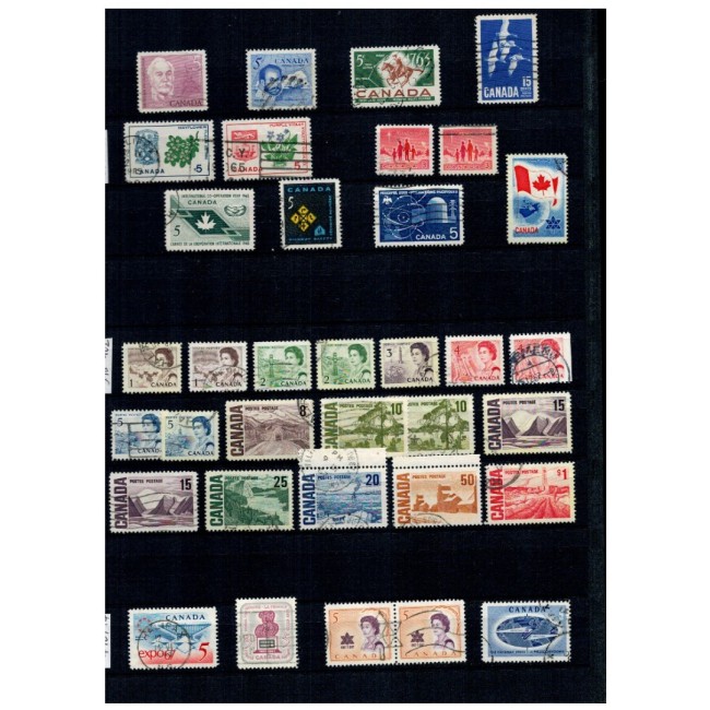 Canada 1877-1990 - Colecție timbre stampilate in clasor