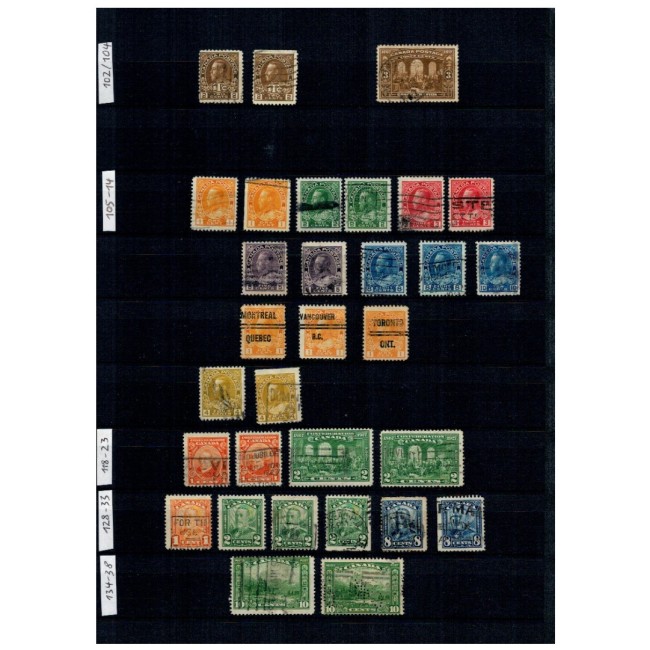 Canada 1877-1990 - Colecție timbre stampilate in clasor