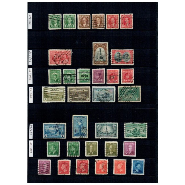 Canada 1877-1990 - Colecție timbre stampilate in clasor
