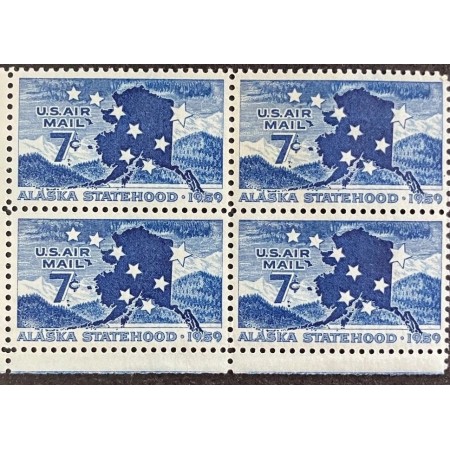 SUA 1959 - Alaska, bloc de 4 neuzat