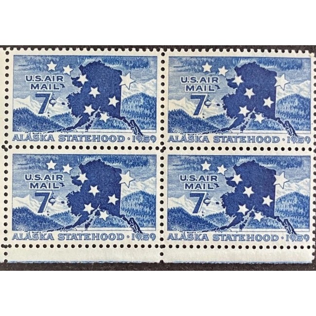 SUA 1959 - Alaska, bloc de 4 neuzat SUA 1959 - Alaska, bloc de 4 neuzat