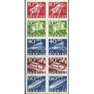 Suedia 1972 - Expo Stockholmia, transport, tren, vapor, serie neuzata in carnet