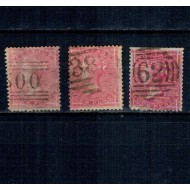 Marea Britanie 1855/1857 - Uzuale Regina Victoria, 4p, lot 3buc stampilate