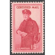 SUA 1955 - Certified Mail, poștaș, neuzat