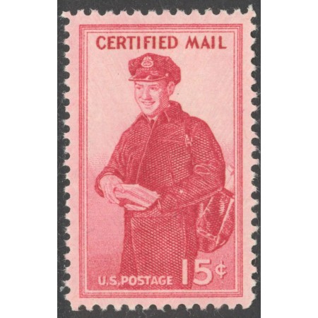 SUA 1955 - Certified Mail, poștaș, neuzat