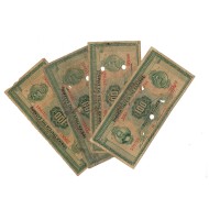 Grecia 1927 - 100 drachm, lot 4buc uzate