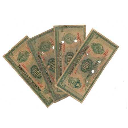 Grecia 1927 - 100 drachm, lot 4buc uzate