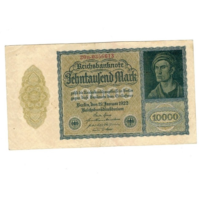 Germania 1922 - 10.000 Mark, circulata Germania 1922 - 10.000 Mark, circulata
