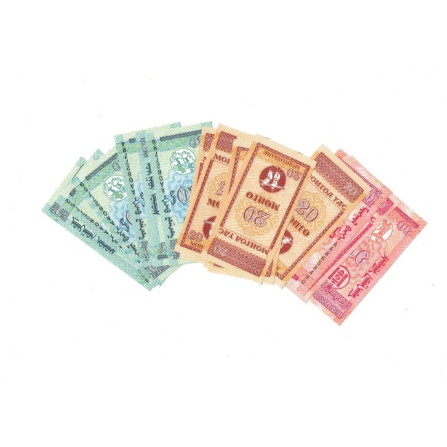 Mongolia 1993 - Lot bancnote, cu dubluri