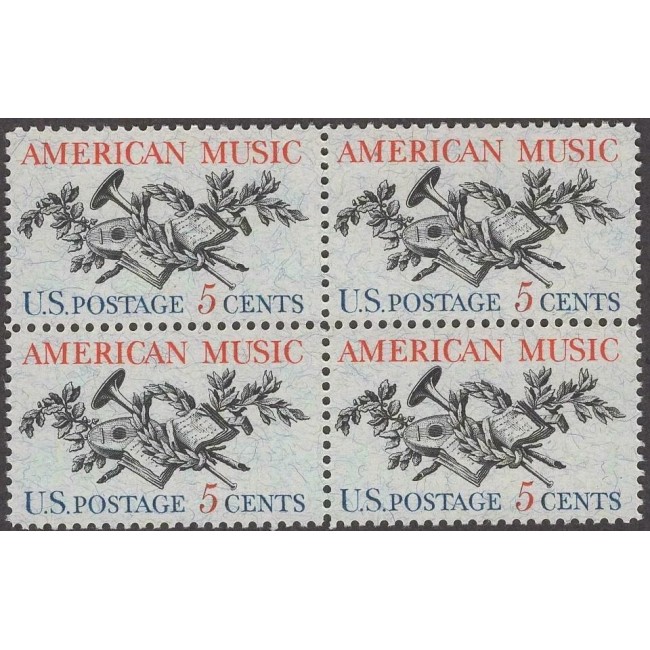 SUA 1964 - Muzica Americana, bloc de 4 neuzat SUA 1964 - Muzica Americana, bloc de 4 neuzat
