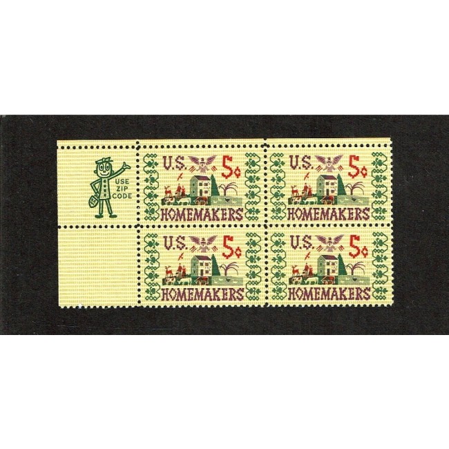 SUA 1964 - Homemakers, bloc de 4 neuzat SUA 1964 - Homemakers, bloc de 4 neuzat