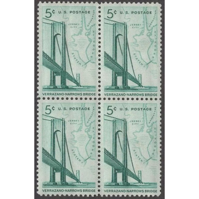 SUA 1964 - Pod, bloc de 4 neuzat