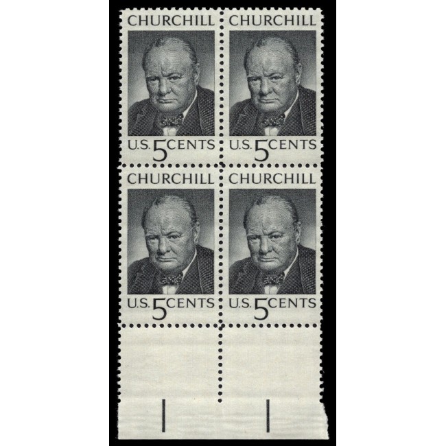 SUA 1965 - Churchill, bloc de 4 neuzat SUA 1965 - Churchill, bloc de 4 neuzat