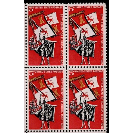 SUA 1965 - Florida, bloc de 4 neuzat SUA 1965 - Florida, bloc de 4 neuzat