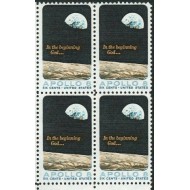 SUA 1969 - Apollo 8, cosmonautica, bloc de 4 neuzat