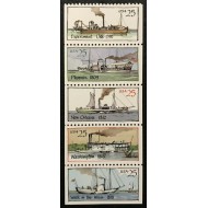 SUA 1989 - Nave cu aburi, vapoare, serie neuzata, din carnet
