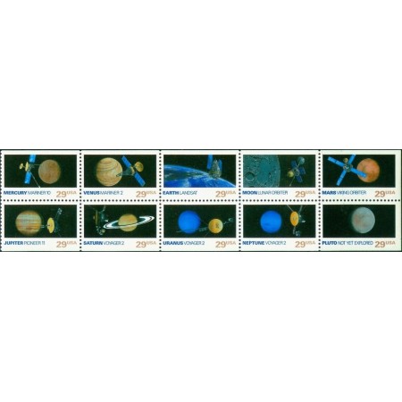 SUA 1991 - Sistemul solar, explorare, serie neuzata, din carnet SUA 1991 - Sistemul solar, explorare, serie neuzata, din carnet