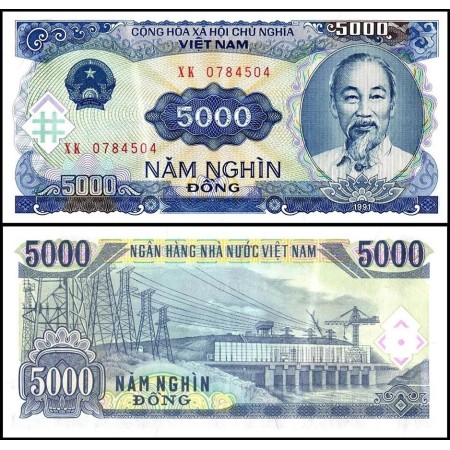 Vietnam 1991 - 5000 dong UNC Vietnam 1991 - 5000 dong UNC