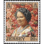 Jersey 1975 - Royal Visit, Regina Mama, neuzat