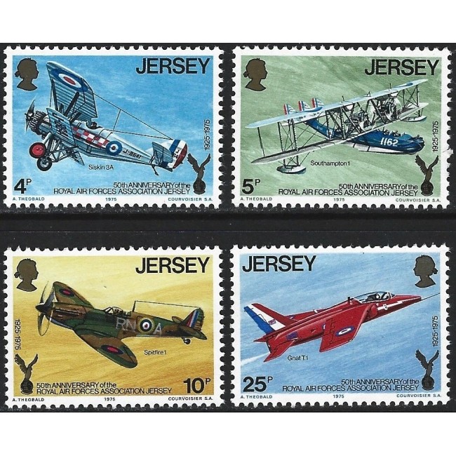 Jersey 1975 - Aviație, avioane, serie neuzata Jersey 1975 - Aviație, avioane, serie neuzata
