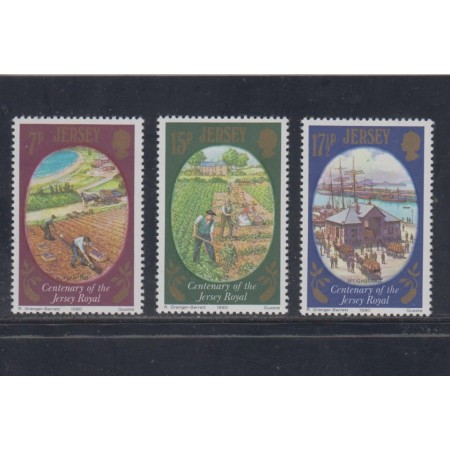Jersey 1980 - Cartoful Jersey Royal, agricultura, serie neuzata Jersey 1980 - Cartoful Jersey Royal, agricultura, serie neuzata