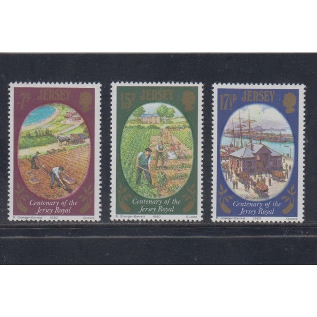 Jersey 1980 - Cartoful Jersey Royal, agricultura, serie neuzata Jersey 1980 - Cartoful Jersey Royal, agricultura, serie neuzata