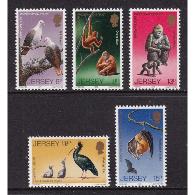 Jersey 1979 - Protecția naturii, fauna, serie neuzata Jersey 1979 - Protecția naturii, fauna, serie neuzata